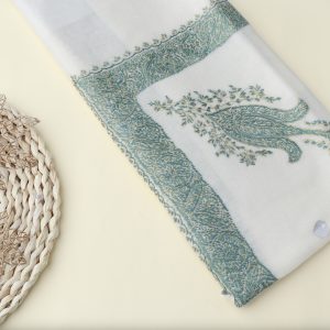 ترمة النسيج نقشة صغيرة ابيض