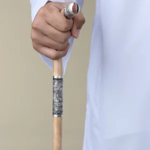 عصا عتم مع فضة وفص