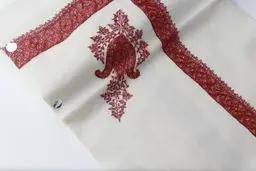 ترمة النسيج نقشة صغيرة ابيض